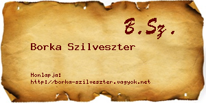 Borka Szilveszter névjegykártya